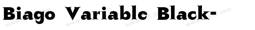 Biago Variable Black字体转换